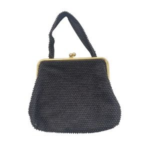 Vintage Beaded Change Lipstick Purse Gold Snap Closure